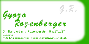 gyozo rozenberger business card